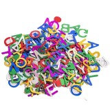 Litere metalice pentru activitati crafts,Multicolor,6mm,10-14g set