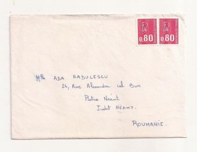 FD16 - Plic Circulat international Franta - Romania 1975 plus Corespondenta foto