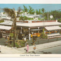 FA24-Carte Postala- SUA - Florida Keys, Conch Tour train station, circulata 1987