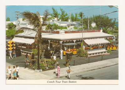 FA24-Carte Postala- SUA - Florida Keys, Conch Tour train station, circulata 1987 foto