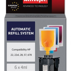 Sistem Kit automat de refill color pentru HP 22 HP 28 HP 57 ActiveJet