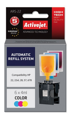 Sistem kit automat de refill color pentru hp 22 hp 28 hp 57 activejet MultiMark GlobalProd foto