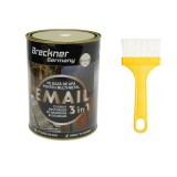 Vopsea Email Anticoroziva 3 in 1 Alb 10 pentru Metal, 2 kg, Breckner Germany, Uscare Rapida, Direct pe Rugina