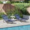 vidaXL Șezlong pliabil 2 pcs Bleumarin 182 x 55 x 85.5cm Textilenă 42003159