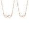 Ines - Set coliere personalizate infinit cu nume din argint 925 placat cu aur roz