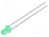 Dioda LED, 3mm, verde, 500...1200mcd, 20mA, 1,8...2,6V, BRIGHTEK (EUROPE) - N0G64L37