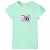 Tricou pentru copii, verde aprins, 140, vidaXL