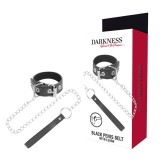 Darkness Bondage-Inel pentru Penis cu Curea-Piele Ecologica