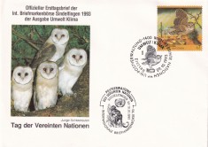FILATELIE TEMATICA - PLIC AUSTRIA TEMATICA PASARI BUFNITA