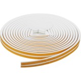 Garnitura Etansare Autoadeziva Alba 9x6mm, 10m - Usa/Fereastra - Izolare Termica si Fonica, Spuma Cauciuc, Rezistenta UV