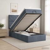 Cumpara ieftin Pat ottoman cu saltea Gri inchis 80 x 200 cm Catifea