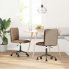 VidaXL Scaune de bucătărie, 2 buc., cappuccino, piele ecologică 3315423