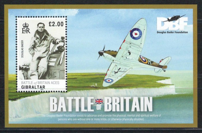 Gibraltar 2010 Mi 1369 bl 92 MNH - 70 de ani de la Batalia Angliei