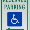Accessible Reserved Parking Sign Left Arrow