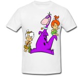 Tricou &quot; Pebbles bam bam and Dino &quot;