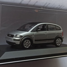 Macheta Audi A2 (8Z) 2000 silver/gri - Minichamps 1/43