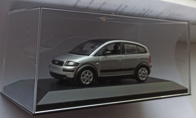 Macheta Audi A2 (8Z) 2000 silver/gri - Minichamps 1/43 foto