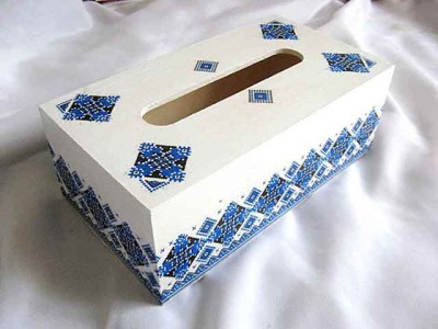 Cutie servetele motiv traditional ,cutie lemn 29170 foto