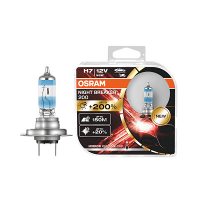 Set 2 becuri auto far halogen Osram H7 Night Breaker +200% 64210NB200 foto