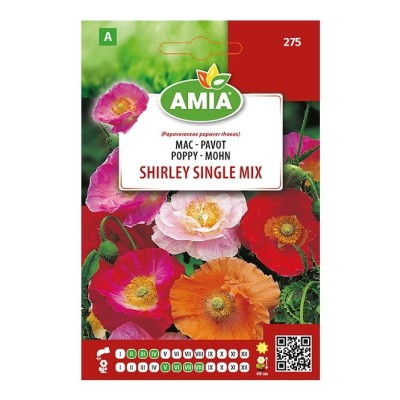 Seminte legume Amia A, mac Pavot Shirley single mix foto