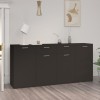 VidaXL Servantă, negru, 160x36x75 cm, lemn prelucrat
