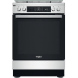 Aragaz Whirlpool WS68G8ACXTE, Mixt, 4 arzatoare, Aprindere electrica, Multilevel Flame, SteamClean, Steam+, Clasa A, 60 cm, Inox