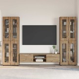 Cumpara ieftin Set comoda TV FLORIN 3 buc. 150 x 39 x 30 cm Stejar Artizanal