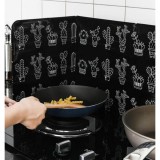 Protectie din aluminiu anti-stropire pentru gatitul pe aragaz, lavabila, culoare neagra, AVEX