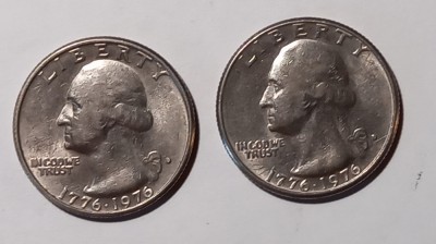 MONEDE SUA QUARTER DOLLAR - BICENTENAR 1776 - 1976 - TOBOSAR foto