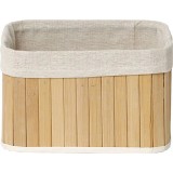 Coș Bambus Mic Bambus / In 22X16X14 Cm &ndash; Bamboo / In | Organizatoare Baie