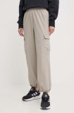 Under Armour pantaloni femei, culoarea bej, fason cargo, high waist