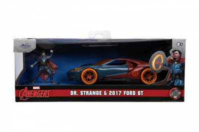 Jada marvel masinuta metalica ford gt scara 1:32 si figurina metalica doctor foto