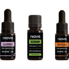 Pachet Uleiuri Esentiale: Lavanda 10ml + Rozmarin 10ml + Portocale 10ml