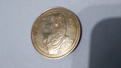 MEDALIE 4 CM RINOCERUL NEGRU 1992 foto