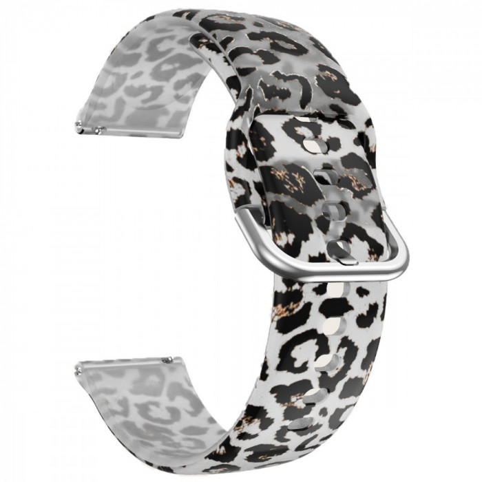 Curea silicon, compatibila Amazfit BIP 3, VD Very Dream&reg;, Quick Release, Transparent Leopard