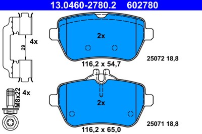ATE 13.0460-2780.2 set placute frana,frana disc foto