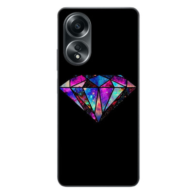 Husa compatibila cu Oppo A58 4G Silicon Gel Tpu Model Diamond Black foto