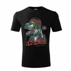 Tricou Personalizat Old School Music Lover cu Dinozaur - Design Retro si Cool