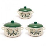 Set 6 piese Cratite Emailate cu Capace Savasan 3.8-6l model Maslin