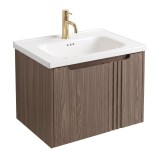 Dulap baie cu lavoar Rea Rivo DB86-60L-1 Dark 60cm