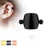 Piercing pentru cartilagiul urechii, din oţel de 316L - barbell cu bile şi arc - Culoare Piercing: Argintiu