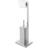 Cumpara ieftin Suport h&acirc;rtie igienică și perie toaletă GOODHOME Kotra, Crom