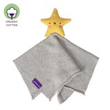 Paturica din bumbac organic cu jucarie Star Clevamama 3496 for Your BabyKids