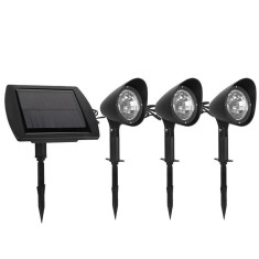 Lampa solara de tip decoratiune pentru gradina, eMazing, model 3 felinare, alb rece