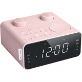 Radio cu ceas Muse M-17 CPK, Dual Alarm, LED, Roz