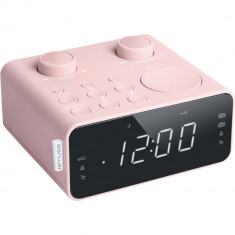 Radio cu ceas Muse M-17 CPK, Dual Alarm, LED, Roz