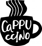 Cumpara ieftin Sticker decorativ, Cappuccino, Negru, 65 cm, 7385ST-1, Oem