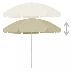 vidaXL Umbrela de plaja, galben nisip, 300 cm foto