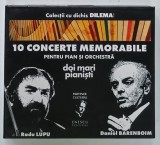 10 CONCERTE MEMORABILE PENTRU PIAN SI ORCHESTRA cu RADU LUPU si DANIEL BARENBOIM , SET DE 6 CD - URI AUDIO , 2013