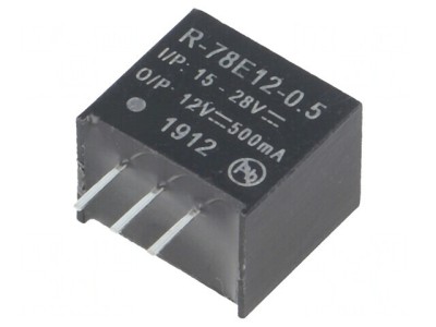 Convertor DC/DC 6W 15-28V la 12V 0.5A SIP3 foto